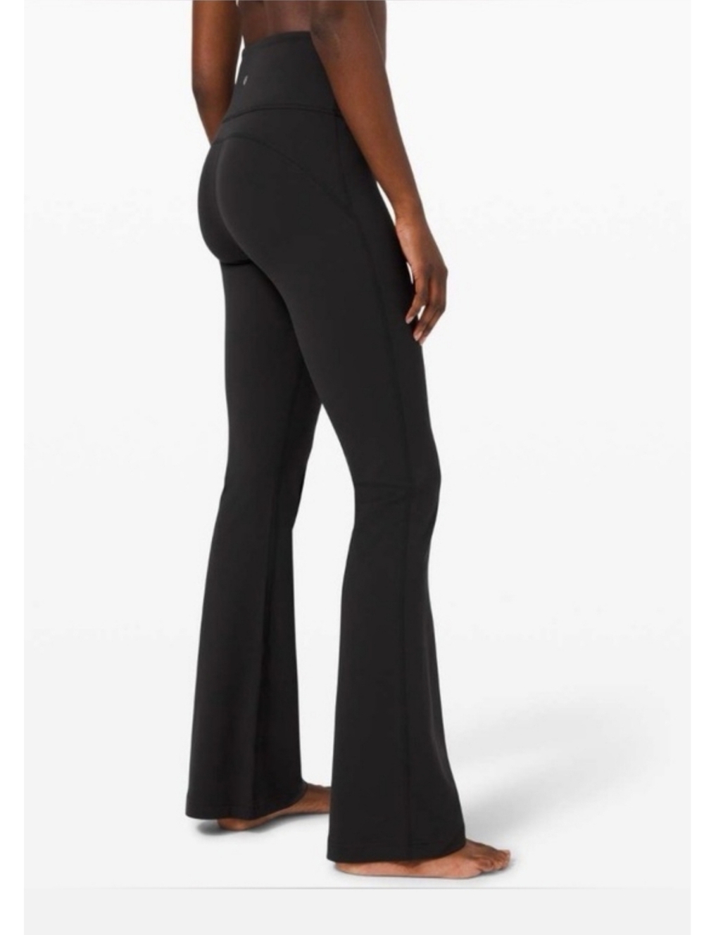 LULULEMON GROOVE SUPER HIGH RISE FLARED PANT NULU LEGGINGS IN BLACK